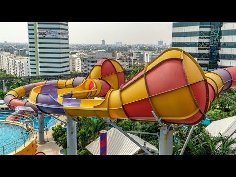 ALL WATER SLIDES at Pororo AquaPark in Bangkok!