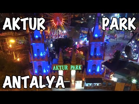 Лунапарк с Высоты - Aktur Park at night - Atatürk Parkı - Анталия - Турция 2016 [IVAN LIFE]