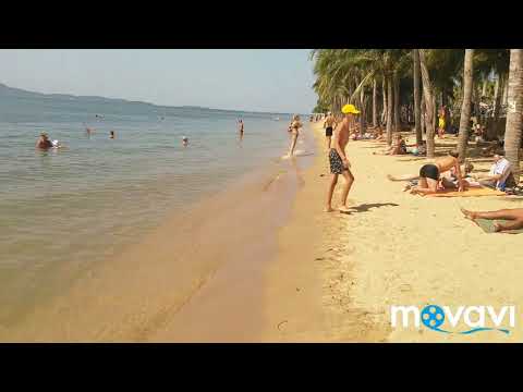 Пляж Джомтьен Донгтан Пратамнак обзор среда день без лежаков Паттайя Таиланд